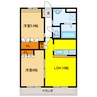 ラビエールⅡ 2LDKの間取り