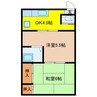 華陽ビル 2DKの間取り