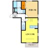 サンフローラル岐南 1LDKの間取り