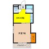 第二メゾン北川 1DKの間取り