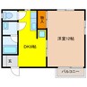 白山パレドール 1DKの間取り