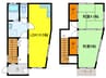竜田町1丁目貸家 2LDKの間取り