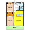 ソレイユ参番館 2LDKの間取り