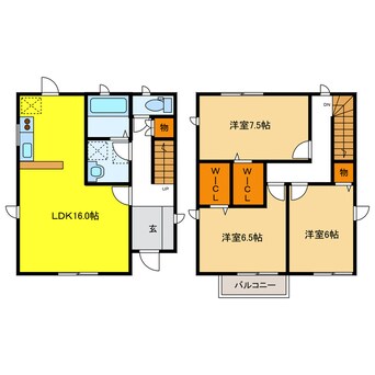 間取図 石原瀬1丁目貸家