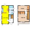 石原瀬1丁目貸家 2LDKの間取り