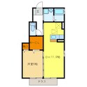 ルーエ岐南　Aの間取図