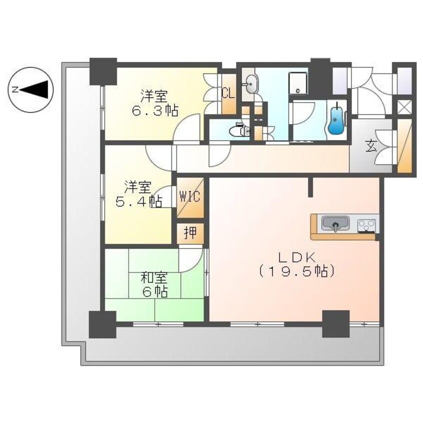 間取図 岐阜シティータワー43