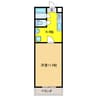ＭＵヒルズ庵町 1Kの間取り