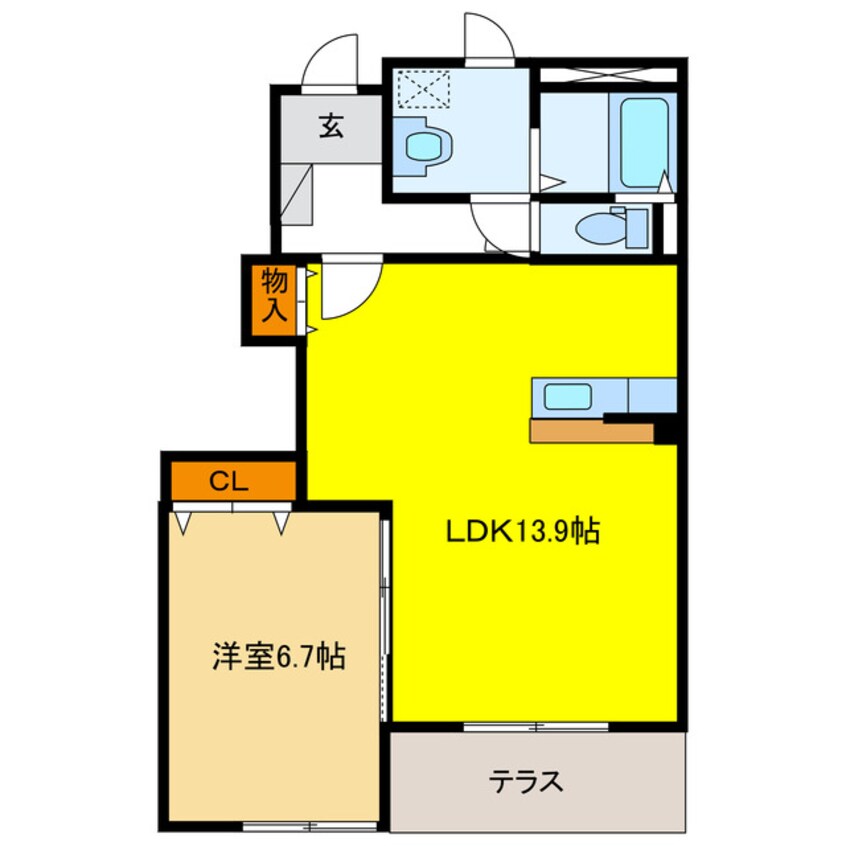 間取図 ネオ徳田 Ｂ棟