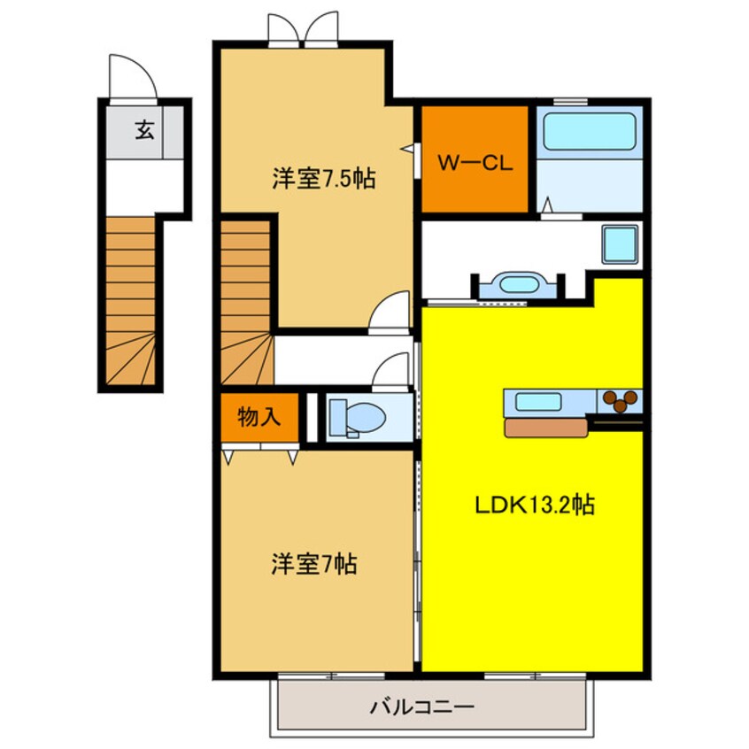 間取図 エクセルサワダＢ