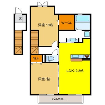 間取図 エクセルサワダＢ