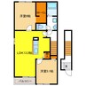 ベルソレイユⅠ 2LDKの間取り