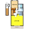 クレストール 1LDKの間取り