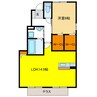 ルーエ岐南　B 1LDKの間取り