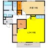 パークハイム　A・B 1LDK+Sの間取り