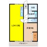 ラティーナ岐阜 1LDKの間取り