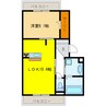 Riqueza茜部 1LDKの間取り