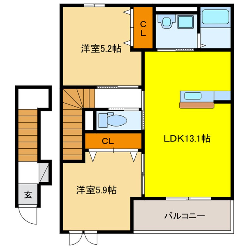 間取図 ボヌール・ハル