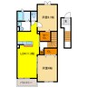 紫苑 2LDKの間取り