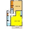 Girasole・K 1LDKの間取り
