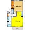 Girasole・K 1LDKの間取り