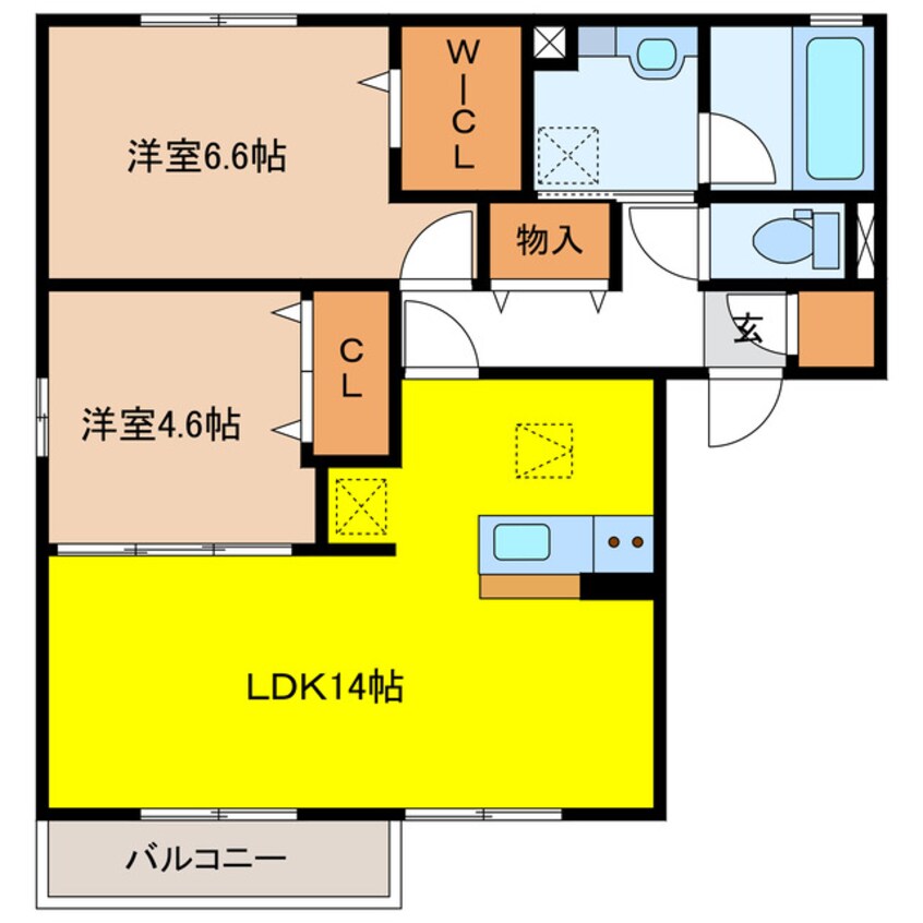 間取図 グランソレイユ（芋島）