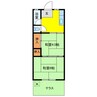 花月ビル 2Kの間取り
