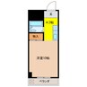 九重町マンション 1Kの間取り