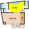 アルソリエート岐阜高砂 1DKの間取り