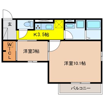 間取図 プラティーク安良田