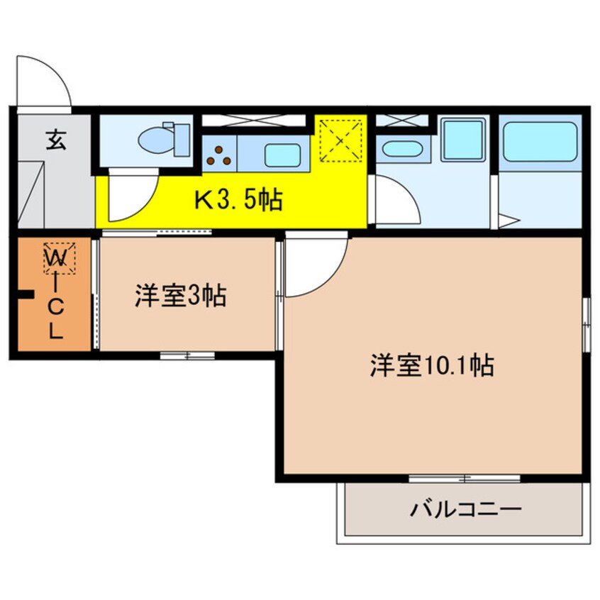 間取図 プラティーク安良田