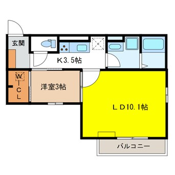 間取図 プラティーク安良田