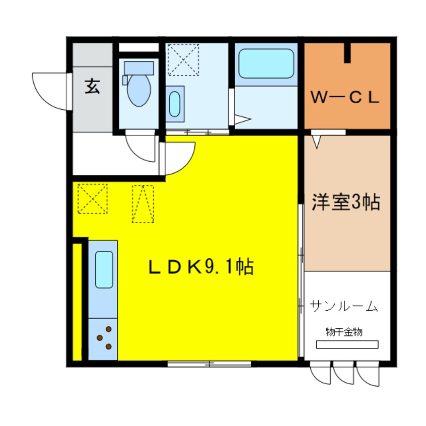 間取図 ベルエア岐阜