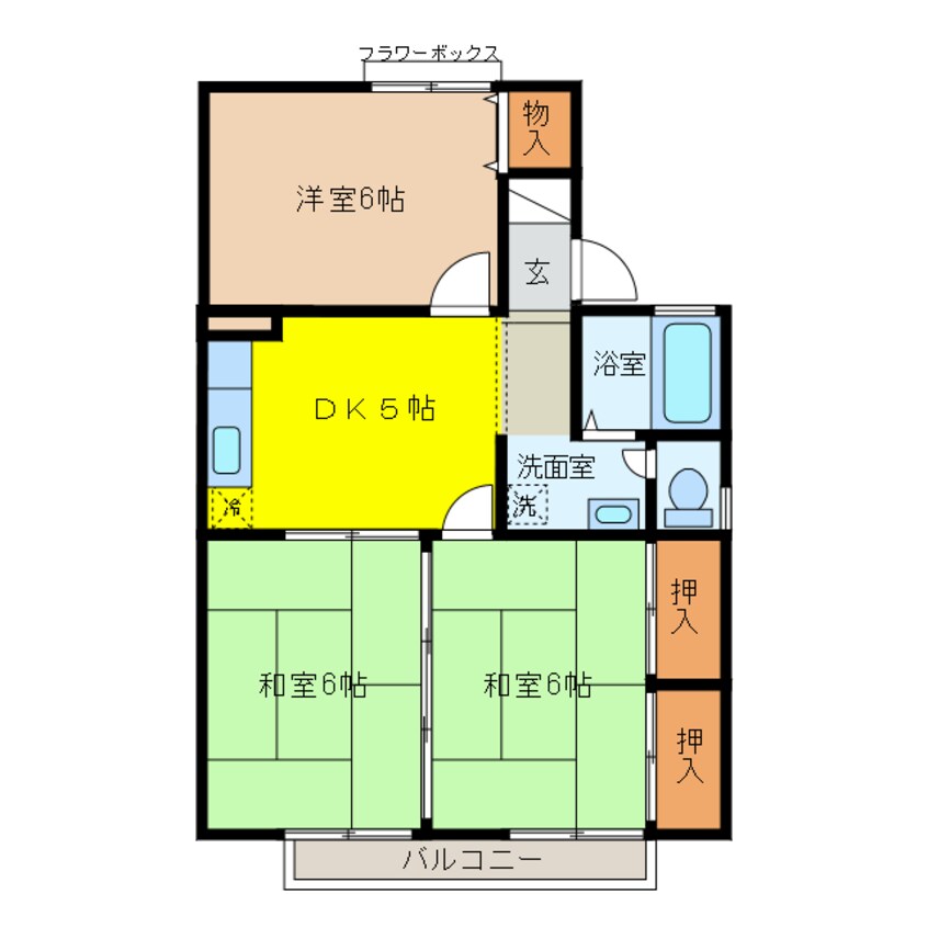 間取図 セジュール芝