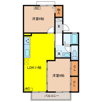 間取図 セジュール芝