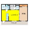 コーラル 1LDKの間取り