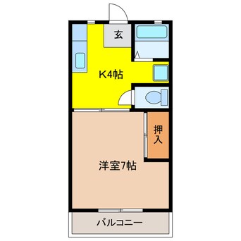 間取図 コーポ花の木Ⅱ号館