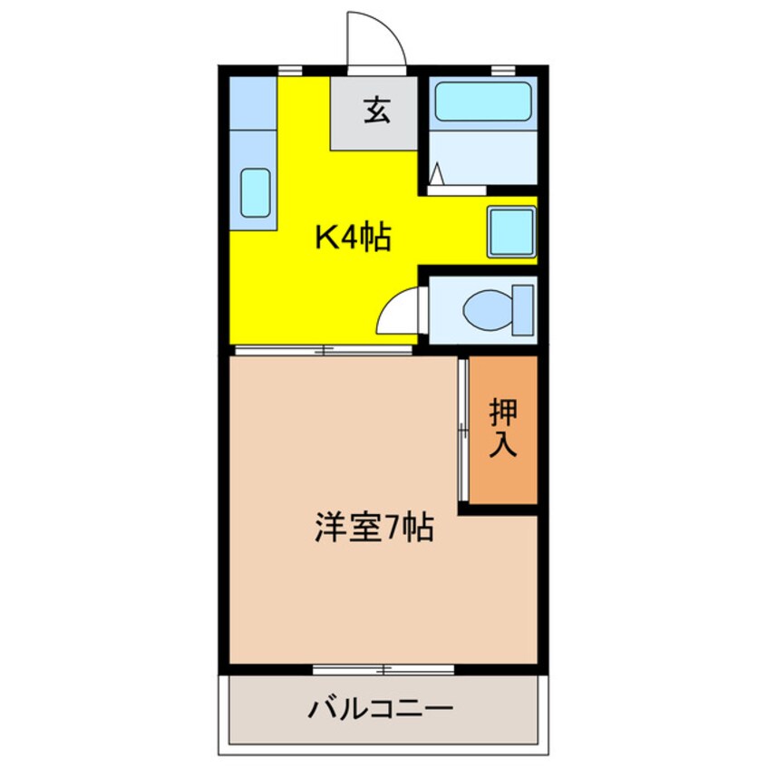 間取図 コーポ花の木Ⅱ号館