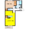 アンシャンテ 1LDKの間取り