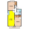 セジュール大門 2LDKの間取り