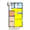 Riqueza竜田町 1LDKの間取り