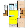 メルヴェールＢ 2LDKの間取り