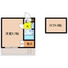 月会町レジデンス 1Kの間取り
