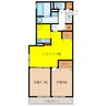 クレア 2LDKの間取り
