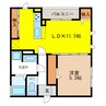 Hygge加納本町 1LDKの間取り