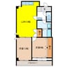 ハイツ元住 2LDKの間取り