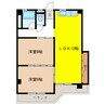 ラヴィエール笠松 2LDKの間取り