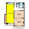 ラヴィエール笠松 2LDKの間取り