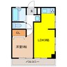 プランドールJ&S 1LDKの間取り