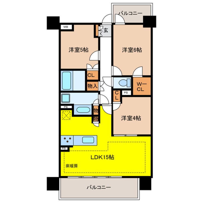 間取図 レーベン岐阜